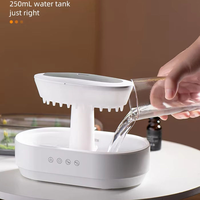 Nouveau Diffuseur d'Arômes Ultrasonique Intelligent Effet Goutte de Pluie Décoration Créative pour la Maison, Humidificateur d'Air avec Lumière 7 Couleurs et Bruit Blanc