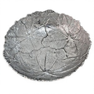 Bol de service en aluminium moulé argenté de style moderne pour table à manger, mariages et fêtes – Bol décoratif pour servir les aliments - Product Image 4