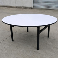 Table Ronde Modulaire Pliante pour Restaurant, Design Courbé pour Hôtel, Café, Fête, Événement, Restauration