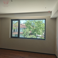 Ventana Abatible de Aluminio con Doble Acristalamiento para Viviendas, Resistente a Huracanes, con Seguridad Horizontal de Acero Inoxidable