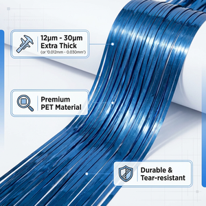 Shimmering High-Density PET 1.6 Silk Shimmering Foil <strong>Door</strong> Curtain PET Metallic <strong>Streamers</strong> for Graduation Parties - Product Image 3