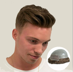 Longfor BMEIYI uomo di alta qualità indiano Remy <span class=keywords><strong>capelli</strong></span> umani parrucchino con pizzo BIO Base <span class=keywords><strong>extension</strong></span> per <span class=keywords><strong>capelli</strong></span> - Product Image 1