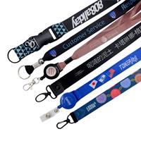 Cordón de seguridad retráctil de poliéster OEM/ODM con gancho para tarjetas de identificación, impresión digital, marca Yerllsom, a la moda