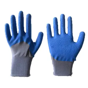 latex coated and pvc dotted gloves coated Rubber Coating latex coated glove