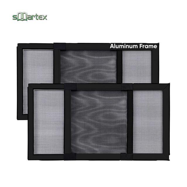 10"16" Adjustable Window Screens Expandable 2 Ways Expandable Window Screen with Black Frame for House Windows
