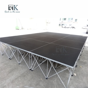 High Quality Ply Wood Panel Aluminum <b>Stage</b> <b>Platform</b> With White Skirt Foldable Outdoor Concert Use - Product Image 6