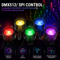 Foco LED DMX512 RGBW de 20W con Control de Píxeles Individual, DC24V, Montaje Colgante para Espectáculos y Entretenimiento