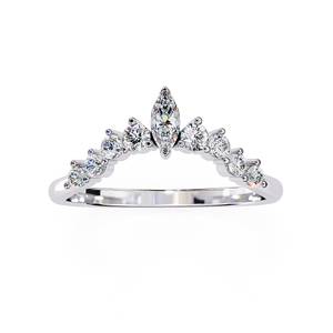 Fashion <b>Silver</b> Diamond <b>Band</b> <b>Ring</b> for Women Modern Design Bright Finish Daily Jewelry Gift - Product Image 2