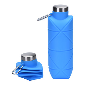 Borraccia Sportiva Pieghevole in Silicone con Motivo a Rombi per Viaggi all'Aperto - Design Portatile - Product Image 5