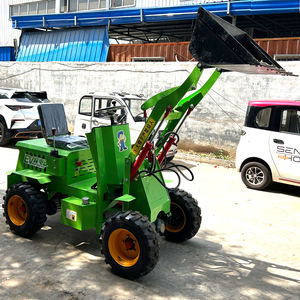 Pengiriman cepat roda listrik Mini muatan depan 500kg 0.5 Ton 1 Ton Skid Steer <span class=keywords><strong>Loader</strong></span> energi baru dengan lampiran - Product Image 6