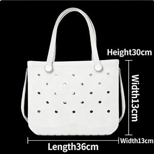 Nuova Borsa da Spiaggia Estiva 2026 per Donna, Impermeabile, Leggera, in <span class=keywords><strong>EVA</strong></span>, per <span class=keywords><strong>Shopping</strong></span> e Viaggi, con Logo Personalizzabile - Product Image 4