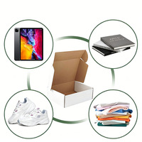 Boîtes rigides ondulées blanches en gros avec fermeture auto-adhésive, poignée portable, pour livres, vêtements, chaussures et petits appareils électroménagers