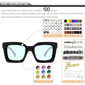 Gafas de sol polarizadas rectangulares negras para playa, gafas de sol cuadradas rectangulares pequeñas de Hip Hop, venta a granel - Product Image 5