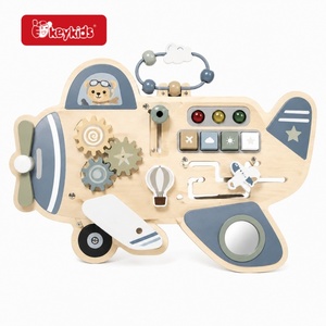 Tavola Attività in <span class=keywords><strong>Legno</strong></span> a Forma <span class=keywords><strong>di</strong></span> <span class=keywords><strong>Aereo</strong></span> Premium con Ingranaggi, Labirinto <span class=keywords><strong>di</strong></span> Perline e Pulsanti Luminosi per Bambini - Ingrosso W12D964 - Product Image 1