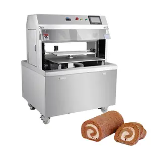 Máquina de corte popular vertical para bolos e sushi, bolos com esponja de coração, rolo suíço para indústria alimentícia