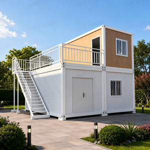 Casa Contenedor Desmontable de 20 pies/40 pies, Estructura de Acero Modular Prefabricada, Hogar Portátil, Oficina, Hotel, Alojamiento para Campamentos - Product Image 1