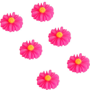Accessoire pour cheveux en résine motif marguerite 9-27mm, pour bijoux DIY, élastique large en résine plastique pour chignon - Product Image 5