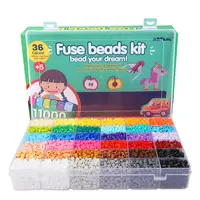 Set di 36 scatole di perle di hama colorate di alta qualità set di perline perler fai-da-te 5mm per kit da stiro per bambini