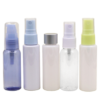 Flacon pulvérisateur de parfum en plastique 15ml 20ml 30ml 60ml 100ml avec pompe, sérigraphie, corps transparent pour brume corporelle