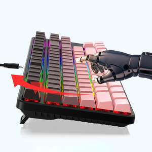 Tùy Chỉnh Tây Ban Nha Bố Trí Clavier Có Dây Bàn Phím Không Dây Có Thể Sạc Lại RGB Chơi Game Bàn Phím Cơ Khí Với Khối Lượng Núm Bên In - Product Image 6