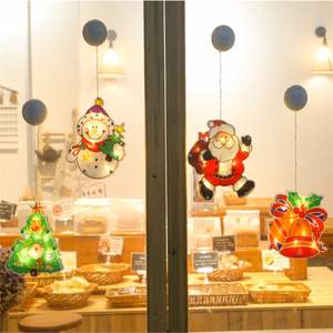 Accessori per l'illuminazione natalizia luci per decorazioni natalizie luci a sospensione a ventosa a LED per negozio di natale - Product Image 2