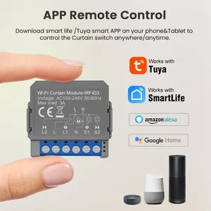 Avatto New 1-Way Tuya WiFi DIY Módulo de interruptor de cortina inteligente APP Módulo de interruptor de cortina inteligente remoto