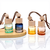 Flacon de parfum pour voiture en verre cristal coloré, 8 ml, diffuseur d'air frais pour la décoration intérieure de voiture, vente chaude