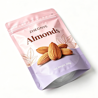 Op maat gedrukte staande zipzakken van MOPP/PET/PE aluminiumfolie voor noten, snacks, gedroogd fruit, vochtbestendige voedselverpakkingen van voedingskwaliteit