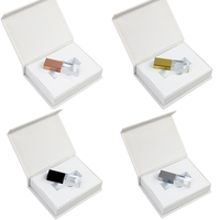 Memoria USB Personalizada de Vidrio Transparente con Logotipo Iluminado, 4GB 8GB 16GB 32GB 64GB 128GB, OEM, Regalo Promocional