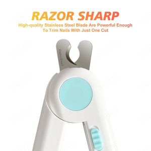 Hot Sale Cat & Dog Pet Nail Clippers with <b>Grinder</b> and LED Light Anti-Blood Position Nail Care Supplies Stainless Steel - Product Image 3