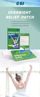 Patch antidouleur personnalisé CSI au menthol et à la lavande pour les douleurs dorsales, musculaires et crampes nocturnes