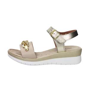 Sandales compensées Valleverde Donna en bois de santal beige, talon de 4,5 cm, taille 41 - Product Image 1