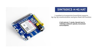 SIM7600G-H 4G hat cho <span class=keywords><strong>Raspberry</strong></span> <span class=keywords><strong>Pi</strong></span> LTE cat-4 với toàn cầu ban nhạc hỗ trợ 4G/3G/2G gnss định vị không dây & RF mô-đun - Product Image 5