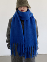 Écharpe de couleur unie hiver femmes haute qualité nouveau noir et blanc à carreaux dames chaud épais écharpe