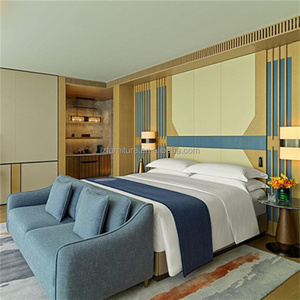 OEM Factory Direct Wholesale Price 3 Star Hotel Guest Room Furniture Manufacturer Custom King <b>Queen</b> MDF Panel Upholstered <b>Bed</b> - Product Image 4