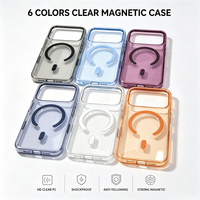 Étui de téléphone portable transparent anti-jaunissement, résistant aux chocs, magnétique, haute transparence, épaisseur 2,0 mm, pour iPhone 15 16 17 18 Pro Max