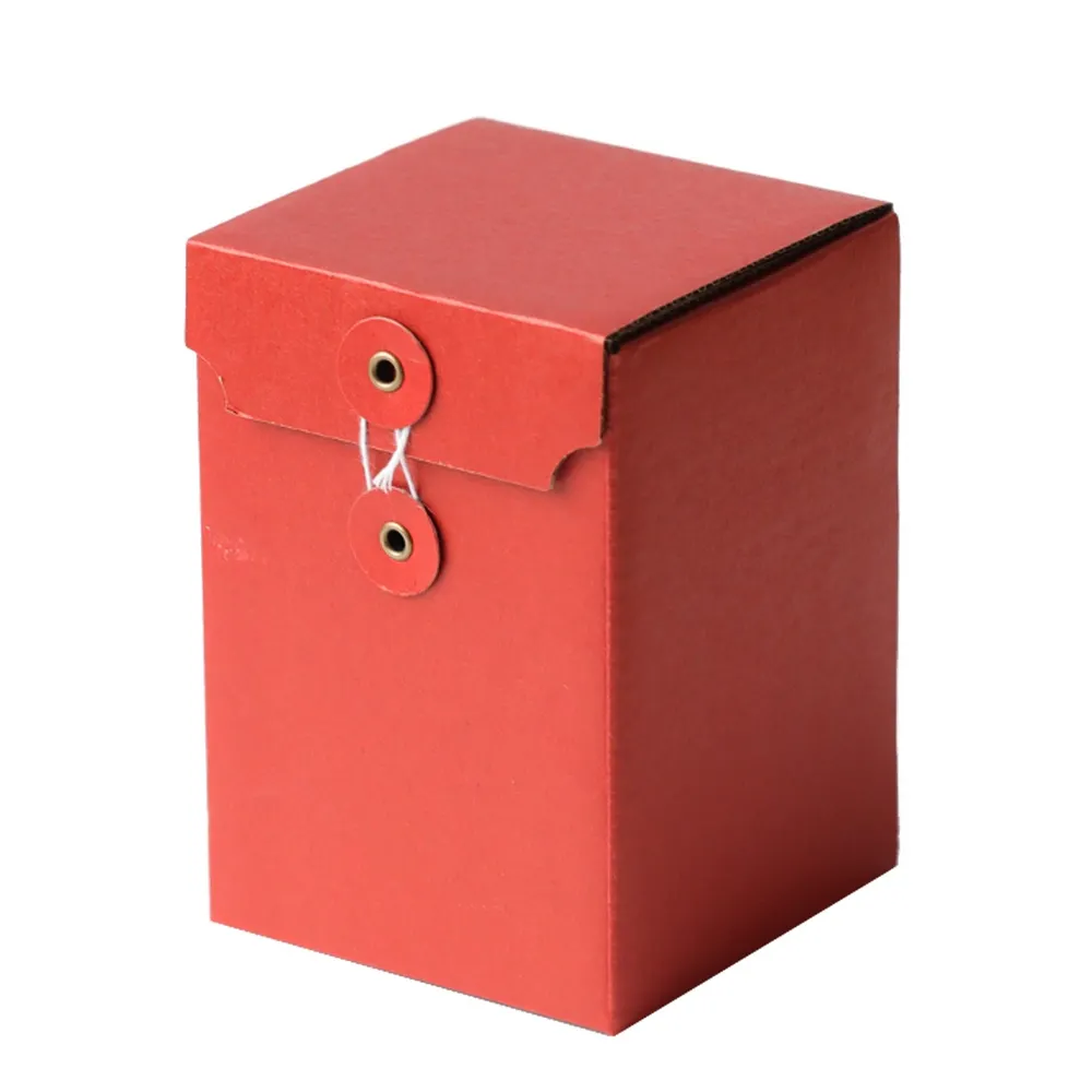 Caja de té de papel Kraft corrugado retro reciclable rígido de aglomerado personalizado cajas de miel cajas de papel para té
