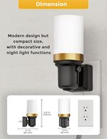 Lampe de nuit LED ZHILAI mini en plastique moderne, blanc chaud 2700K, à capteur, dimmable, à brancher, CRI 80, certifiée FCC, garantie 1 an, pour chambre à coucher