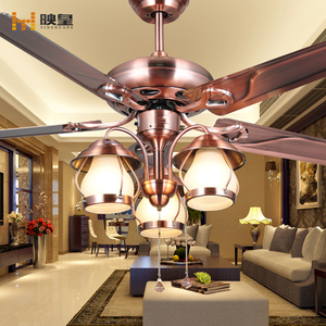 Lámpara de <span class=keywords><strong>pescador</strong></span> con aspas de Metal/madera, ventiladores de techo clásicos con lámpara, 48 pulgadas - Product Image 3