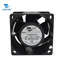 Ventilateur axial étanche IP67 60x60x38mm à roulement à billes 12V/24V DC, pales en plastique, OEM ODM pour équipement de test NEV, certifié CE