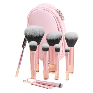 Juegos de brochas de maquillaje, 10 piezas de plástico mini con bolsa, brochas de maquillaje multifuncionales para el hogar o para llevar. - Product Image 5