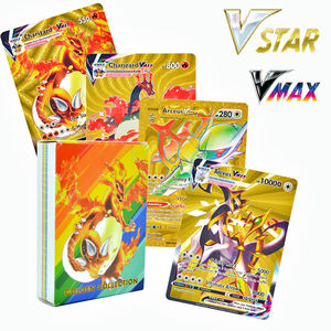 <span class=keywords><strong>Arc</strong></span>-<span class=keywords><strong>en</strong></span>-<span class=keywords><strong>ciel</strong></span> pour le jeu de cartes à collectionner <span class=keywords><strong>Pokémon</strong></span>, collection TCG dorée de nouvelles cartes Vstar V Vmax GX EX TAG Play RARE Full Art imprimées - Product Image 6