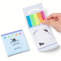 Bloc-notes autocollants colorés, papier mémo auto-adhésif, bloc-notes néon pour l'école, fournitures de bureau, papeterie en gros