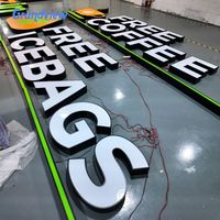 Enseignes Lumineuses de Restaurant Lettres Enseignes pour Magasins Conceptions 3D LED Électroniques Extérieures Logo Panneau