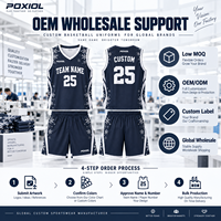 Ensemble d'uniformes de basketball personnalisés flocon de neige de Noël, maillot et short de sublimation bleu marine et blanc à col en V, nom d'équipe personnalisé, faible MOQ
