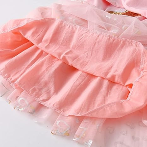 Nuovi Vestiti Tutu in Rete con Stampa Stella Splendente per Ragazze 2-14 Anni, Maniche Lunghe, Lunghezza al Ginocchio, Abbigliamento Casual Estivo - Product Image 4
