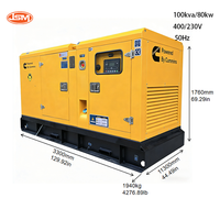 Générateur diesel silencieux Prime Power 100 kVA 80 kW alimenté par un moteur Cummins, triphasé 400/230 V, pour les communautés, certifié ISO CE
