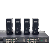 4 unités de caméra et 1 convertisseur de base 12G SDI vers fibre optique avec système EFP vidéo de retour à distance sur fibre optique