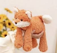 Peluche transfrontalière amusante en coton PP, super douce et lestée, pour apaiser les enfants, avec motifs Chat Orange, Chiot, Renard, Éléphant, Agneau