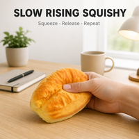 Jouet Squishy à Remontée Lente Adorable, Motif Boule de Lait, Couleur Crème, Imprimé à Rayures, Anti-Stress, Cadeau Nouveauté